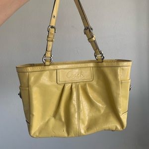 Vintage coach bag real coach purse sunshine yellow